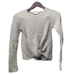 Epic Threads Shirt Ribbed Grey Knot Tie Long Sleeve Size Large Crewneck